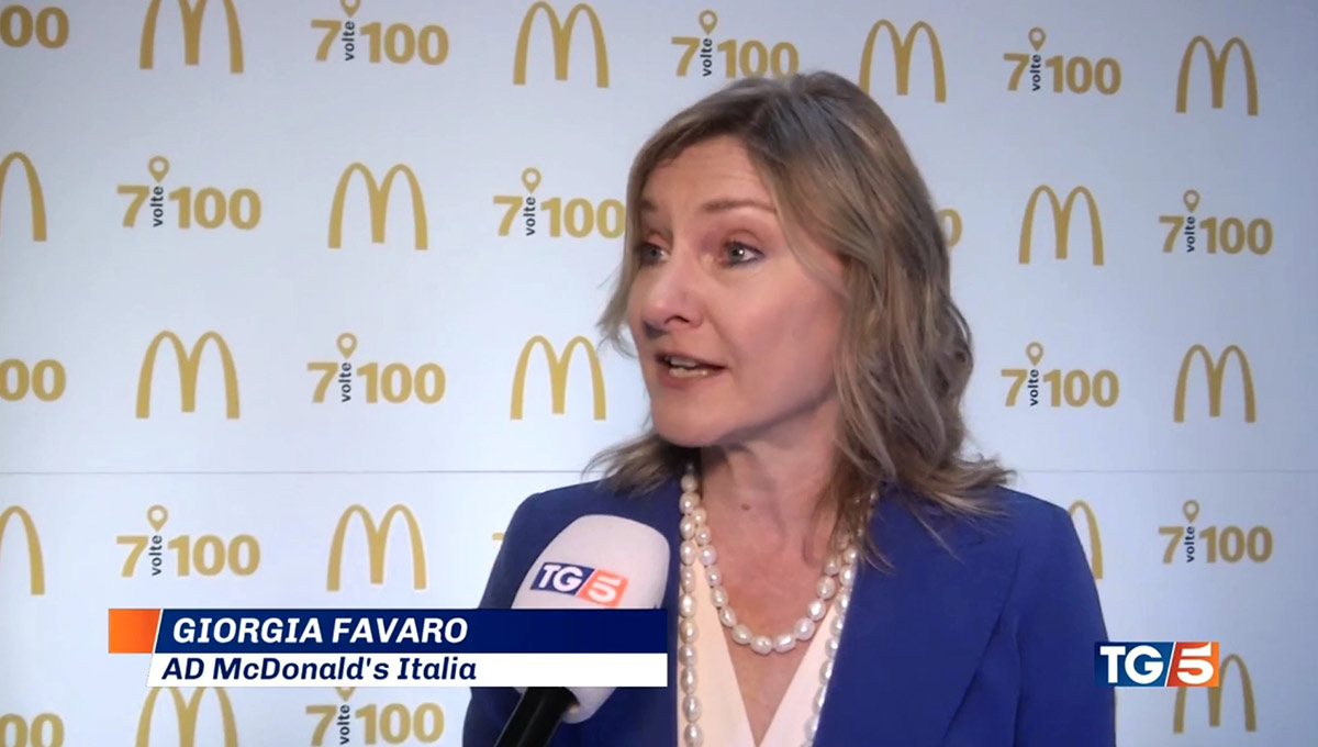 Giorgia Favaro, Ad di McDonald's Italia (Fonte: Tg5)